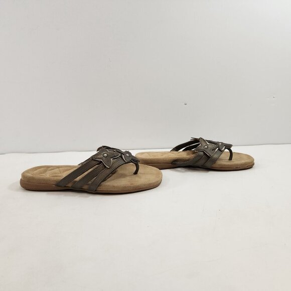 Avon Feeling Floral Comfort Slide Sandal Thong Flip Flops Size 6/37 - Picture 3 of 7